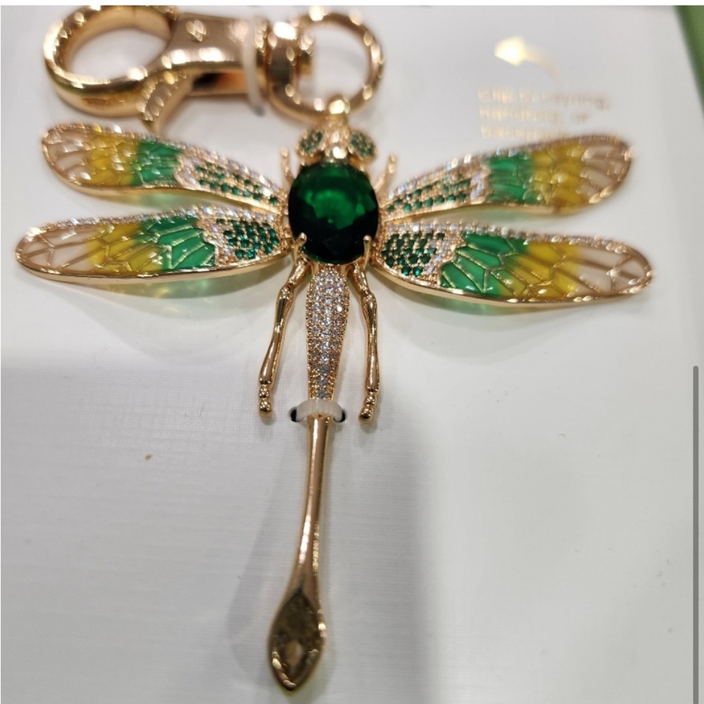 NWT ⚜️💚⚜️ Piper K Gorgeous Dragonfly Bag Charm - Picture 6 of 8